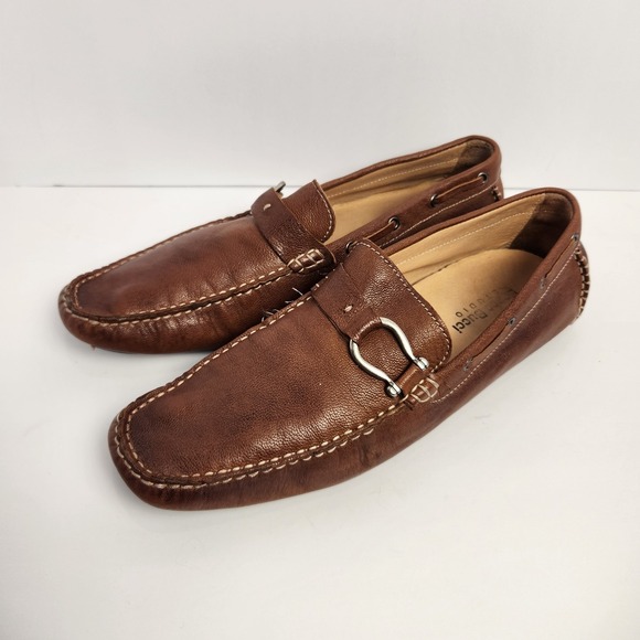 Bacco Bucci Men's Palm Beach Leather Brown Casual Preppy Loafers Size 11 - Picture 1 of 8